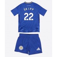 Stroje piłkarskie Leicester City Oliver Skipp #22 Koszulka Podstawowej dla dzieci 2024-25 Krótki Rękaw (+ szorty)